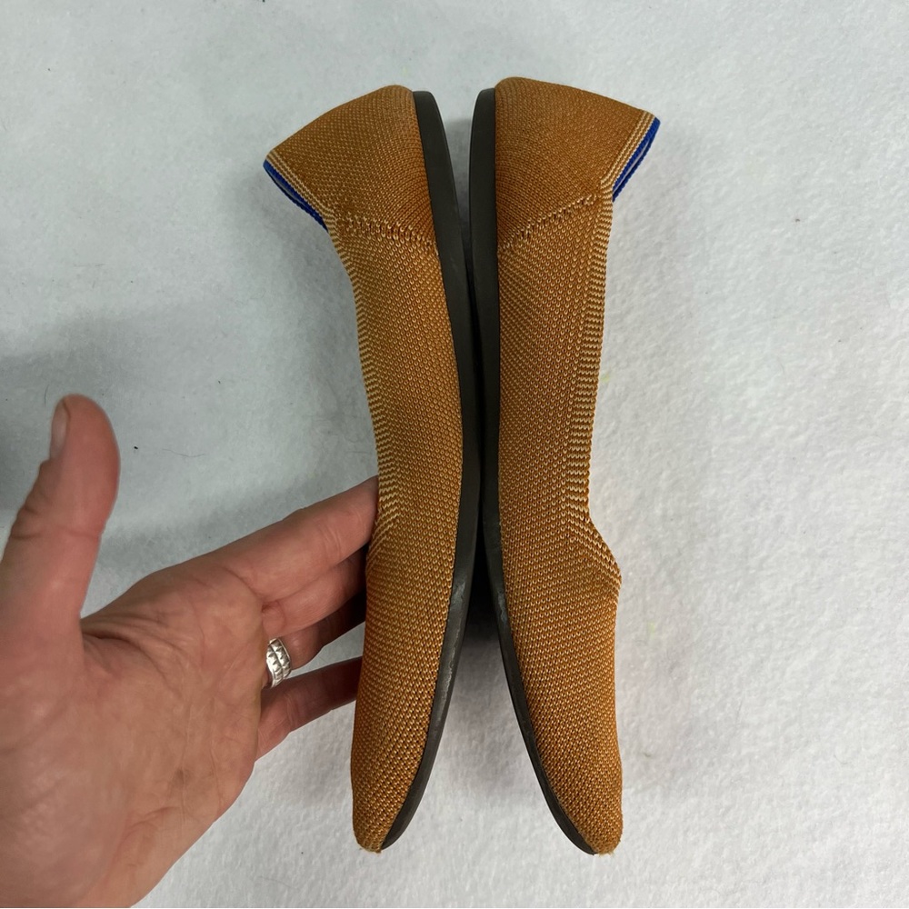 Rothy's Brown Flats with Blue Trim - Picture 3 of 6